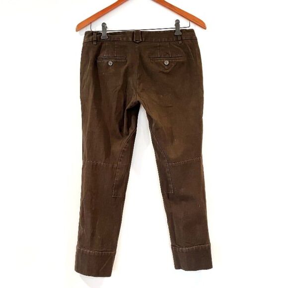 Ann Taylor LOFT Olive Green/Brown Cropped Riding Pants 6P Everyday - Picture 4 of 11
